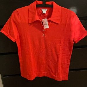 Woman’s J. crew orange collard polo shirt size S
